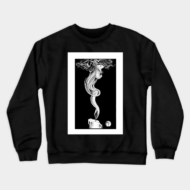 Ferret Flame Crewneck Sweatshirt by Nat Ewert Art